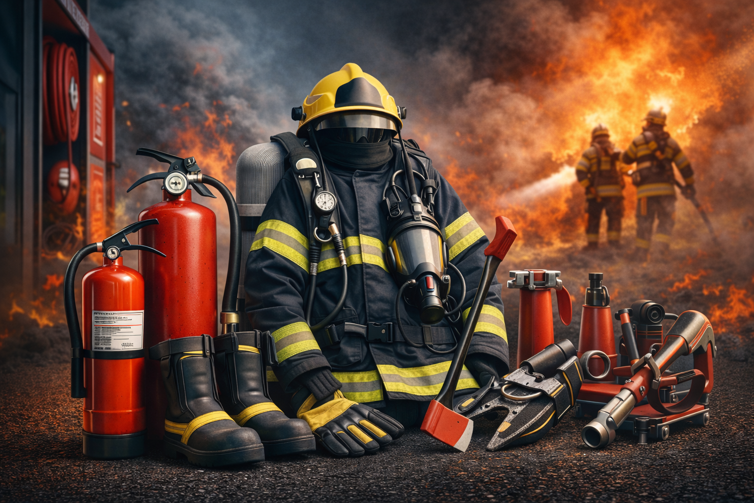 أدوات رجل الإطفاء